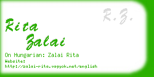 rita zalai business card